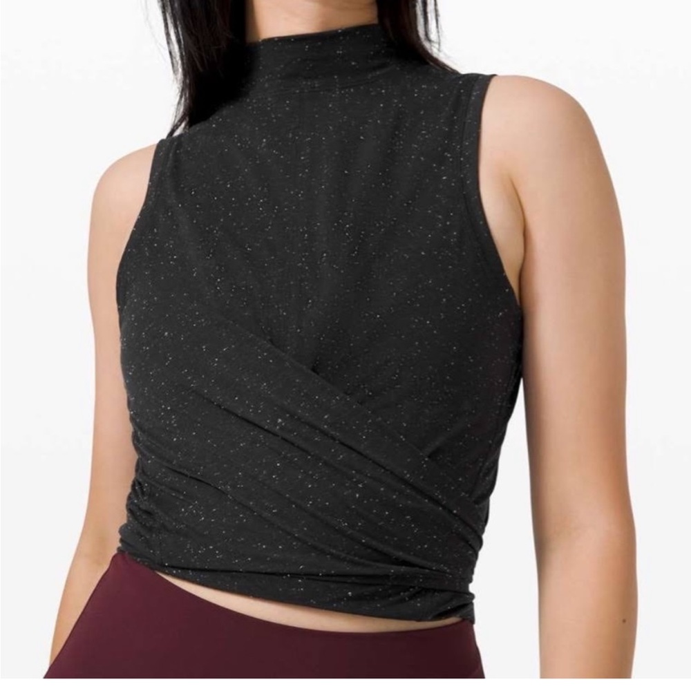 Lululemon time to restore mock neck wrap tank